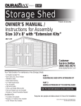 Duramax Building Products 00414 Use and Care Manual