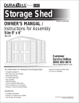 Duramax Building Products 00114 Instructions / Assembly