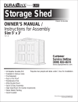 Duramax Building Products 00911 Use and Care Manual