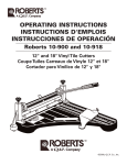 Roberts 10-918 Use and Care Manual