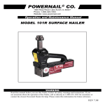 POWERNAIL 101RW Use and Care Manual