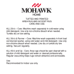 Mohawk 218720 Use and Care Manual