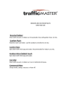 TrafficMASTER 482886 Use and Care Manual