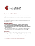 SnapStone 11-023-03-01 Use and Care Manual