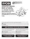 Ryobi TC400 Use and Care Manual