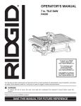 RIDGID R4020SN Use and Care Manual