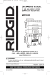 RIDGID WD7000 Instructions / Assembly