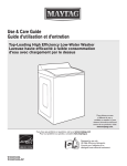 Maytag MVWB855DC Use and Care Manual