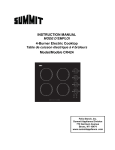 Summit Appliance CR424BL Use and Care Manual