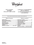Whirlpool WTW4850BW Use and Care Manual