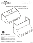 Cavaliere AP238-PS85-42 Instructions / Assembly