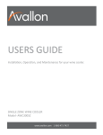 Avallon AWC280DZ Use and Care Manual