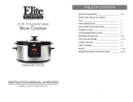 Elite MST-6013D Use and Care Manual