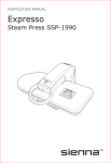 Sienna ssp-1990 Use and Care Manual