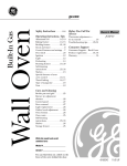 GE JGRP20WEJWW Use and Care Manual