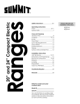 Summit Appliance RE201W Use and Care Manual