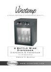 Vinotemp VT-WINEDISP4 Use and Care Manual
