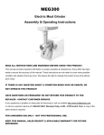 Sportsman MEG300 Use and Care Manual