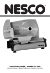 Nesco FS-200 Use and Care Manual