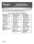 Whirlpool WRS586FIEM Instructions / Assembly