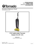 Tornado 97130 Use and Care Manual