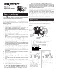 Presto 06003 Instructions / Assembly