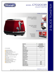 DeLonghi CTO2003R Use and Care Manual