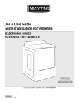 Maytag MEDB835DW Use and Care Manual