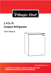 Magic Chef MCAR240B2 Use and Care Manual