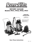 Powr-Flite PF53 Use and Care Manual