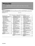 KitchenAid KRFC400ESS Use and Care Manual
