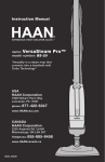 HAAN BS-20 Use and Care Manual