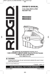 RIDGID WD4050 Instructions / Assembly