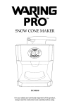 Waring Pro SCM100 Use and Care Manual