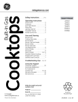 GE PGP966DETBB Use and Care Manual