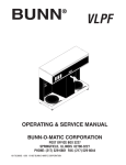 Bunn VLPF Use and Care Manual