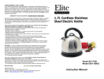 Elite EKT-6863 Use and Care Manual
