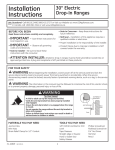 GE JD630DFWW Installation Guide