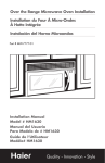 Haier HMV1630DBBB Installation Guide