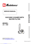 Koblenz AG1200 Use and Care Manual