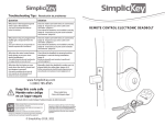 SimpliciKey SRCED-SN Instructions / Assembly