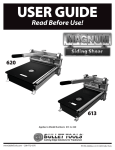 Bullet Tools 613 Instructions / Assembly