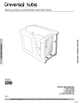 Universal Tubs HD3260LWA Instructions / Assembly
