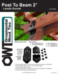 OWT Ornamental Wood Ties 56612 Use and Care Manual