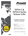 Presto Lifts XP24-600 Use and Care Manual