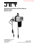 JET 211500 Use and Care Manual