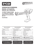 Ryobi P310G Use and Care Manual