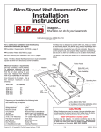 Bilco SLW3641N Instructions / Assembly