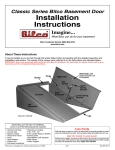 Bilco SZ BGPC4 Instructions / Assembly