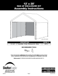 ShelterLogic 25774 Instructions / Assembly